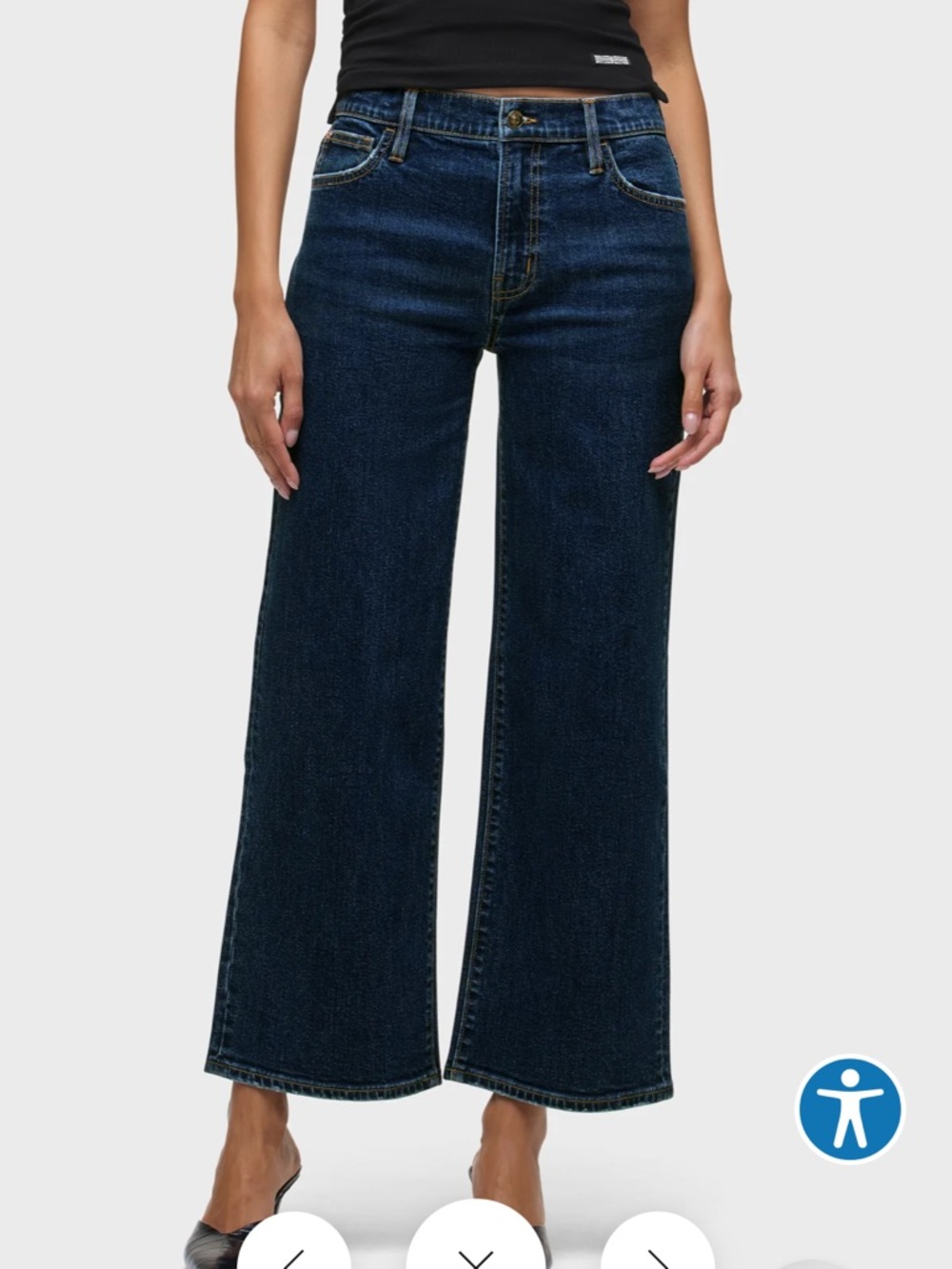 Hudson Rosalie High-Rise Wide-Leg ankle Brooks blue Jeans NWT 27 4